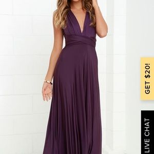 Lulus Always Stunning Convertible Purple Maxi